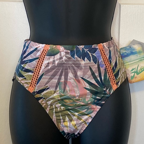 NWT🌴Hobie Festival Palm High Waist Swim Bottoms - Picture 3 of 11